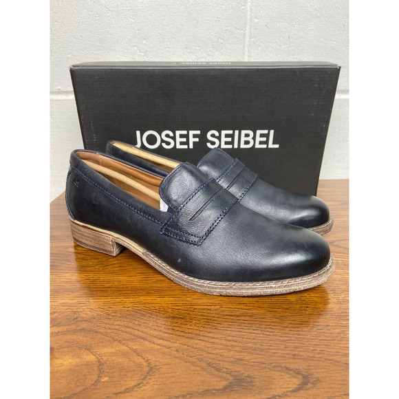 Josef‎ Seibel Sienna 96 Loafers Comfort Dress Shoes Ocean Blue Leather Size 41 - Picture 1 of 9